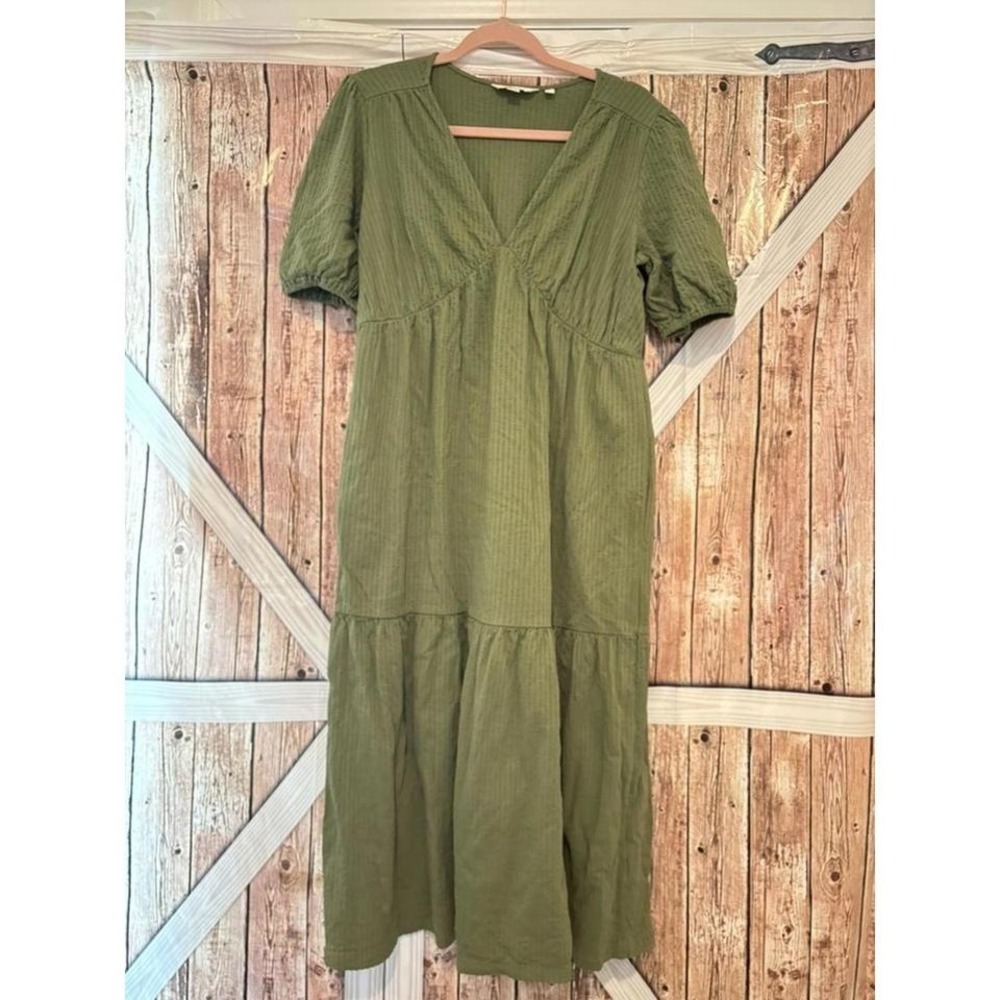 Boden olive green sz 8 knee length dress #282